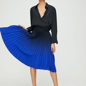 Babaton ombre Dip-dye pleated skirt. Nwot